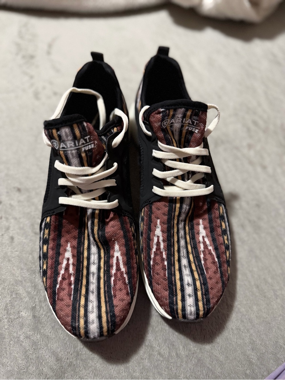 Ariat Burgundy Multi-Stripe Patterned Sneaker